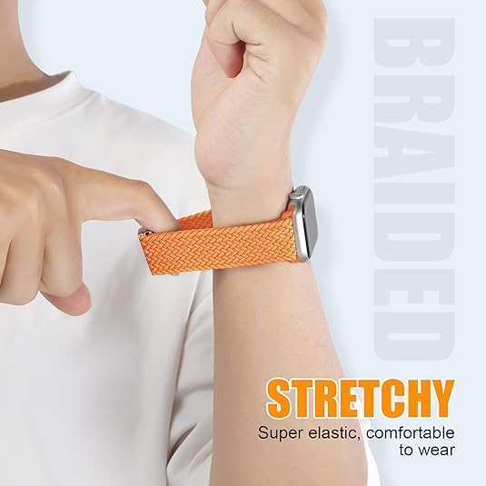 Image of Braided Nylon Band Compatible with Apple Watch 49mm /46mm /45mm /44mm /42mm /41mm /40mm /38mm | Adjustable Magnetic Clasp Strap Fit for Ultra 3 /2 /1, SE3 /2 /1 & Series 11 /10 /9 /8 /7 /6 /5 /4 /3 /2 /1