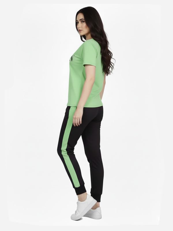 Image of DTR FASHION Women's Polyester Blend Queen Letter Print Tracksuit | Co-ord Set For Women| Active Wear Suit Set For Women