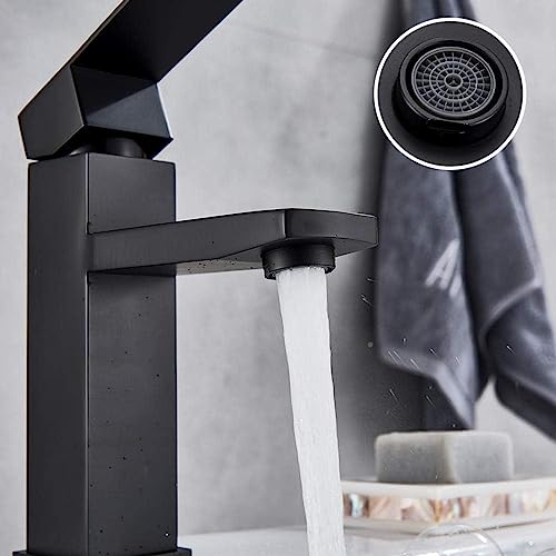 Grifo de lavabo para baño familiar con mezclador monomando de agua fría y caliente en encimera