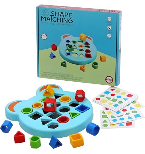ProLiving Shape Matching Game – Color Sorting Educational Toy | Shape Sorter & Matching Board | Brain Teaser Puzzle | for Toddlers Age 2–5 | Multicolor 25x22 CM