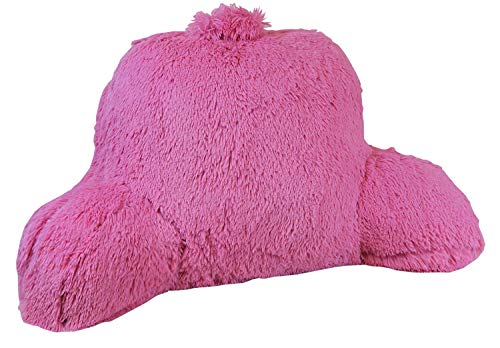 Klear Vu Shaggy Bed Rest Back Support Pillow, Pink