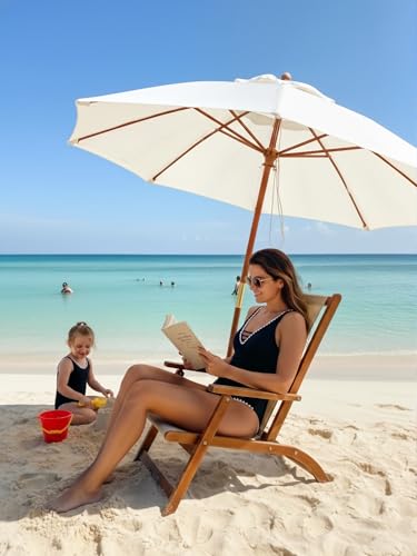 Image of IFFEI Mommy and Me Swimsuits V Neck Tummy Control One Piece Bathing Suit Family Matching Swimwear Beachwear