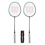 Peso del marco: 2U (93 g) Wilson Reaction - Juego de raquetas de bádminton 2 con lanzaderas