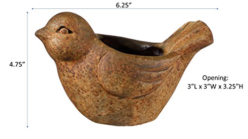 Classic Home And Garden 9/3411R/1 Bird Planter, Small, Rust #TOP2