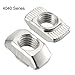 uxcell Sliding T Slot Nuts, M8 Half Round Roll in T-Nut for 4545 Series Aluminum Extrusion Profile, Carbon Steel Nickel-Plated, Pack of 30