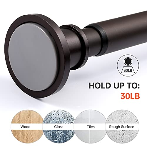 Image of BRIOFOX Industrial Shower Curtain Rod - Never Rust Non-Slip 43-72 Inch Stainless Steel, Bronze