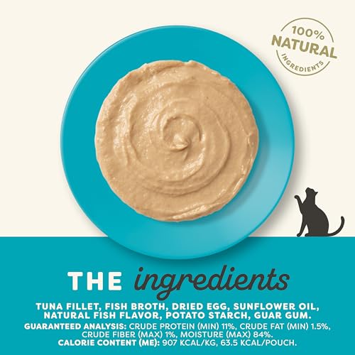 Image of Applaws Natural Premium Wet Cat Food for Adult Cats, Tuna Fillet Recipe Mousse Pack of 12 x 70g Pouches