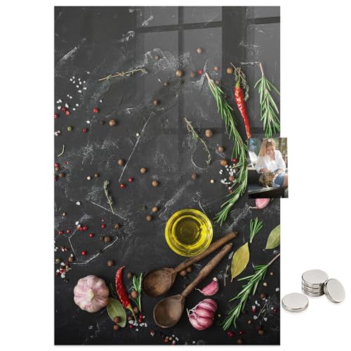 Tablero Imantado 70x100 Composición Especias para Cocina y Oficina | Mural Organizador de Tareas