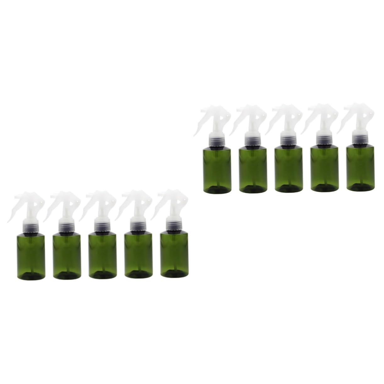 MAGICLULU 10 Flaconi Spray Da 200 Ml Riutilizzabili Con Pompa in Plastica Fine Facili Da Trasportare Con Pressione A Una Mano Verdi