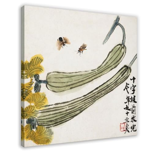 Décoration murale peinture chinoise Qi Baishi poster imprimé toile