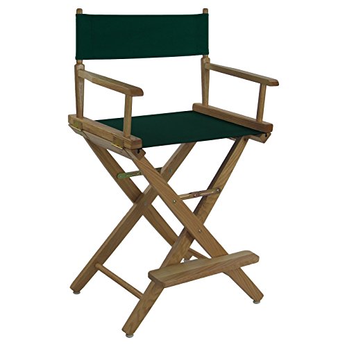 Yu Shan American Trails Extra-Wide Premium 24-inch Counter High Director's Chair Natural Frame/Hunter Green Canvas Natural Finish