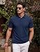 MAGNIVIT Cotton Polo Shirts for Men Moisture Wicking Performance Golf Shirt Short Sleeve Classic Fit Collared T-Shirt Navy Blue XL
