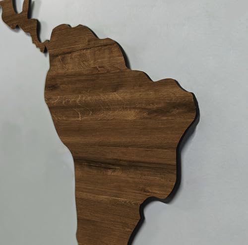 Image of rawpockets - 3D Wooden World Map With Clock Wall Decor| Wall Art, Wall Hangings & Gift | Travel Map | Living Room & Bedroom Wall | Working Space - Teak Brown Color - Large Size (180 X 105 CM)