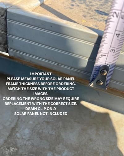 Image of Apollo SS304 Solar Panel Drain Clip | Stainless Steel Auto Water Drain Clip for Solar Panel Frame | Check Frame Thickness Before Order | Prevent Water Stagnation, Dark Spots & Fire Risk (40mm)