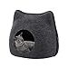 猫ハウス Lancelink 猫ベッド ドーム型 通気性お昼寝 ベッド 四季通用 おしゃれ 丈夫 可愛い猫耳型 ペット寝袋 綿の敷き物付き ぐっすり眠れる あったかハウス 室内用 キャットハウス 洗える ネコベッド ネコ いぬ 猫寝床 ウサギ 猫犬小動物用 ペット用品