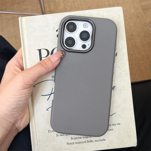 Coque silicone iPhone 16 Pro Max gris bonbon durable