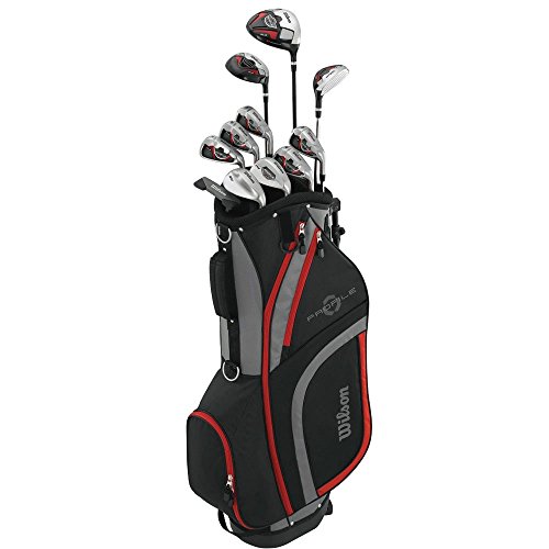 Wilson Men's Profile XLS Complete Package Golf Set, Left Hand, Red