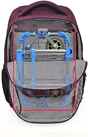 Portable Aluminum Alloy Car Folding Luggage Cart - Lightweight Travel Trolley for Shopping & Household Use - Compact Black Design for Easy Transport