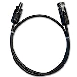 5 Meter Solarkabel 4 mm² in der Farbe schwarz, fertig konfektioniert mit MC4 Stecker und MC4 Buchse versehen