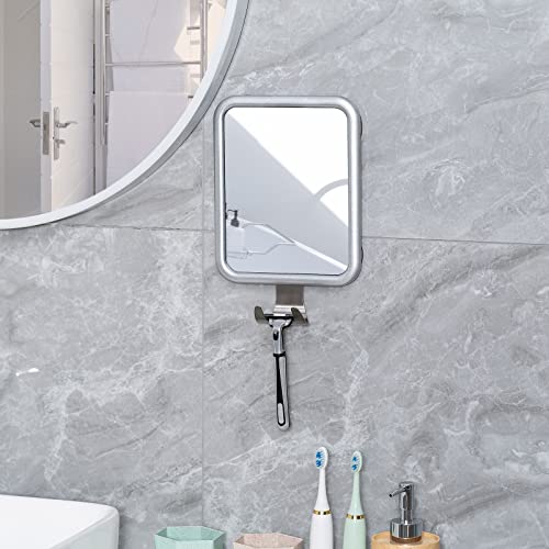 Ettori Shower Mirror Fogless For Shaving- With 4 Suctions, Anti Fog Mirror For Shower, Bathroom, Vanity, Bathtub, Razor Holder For Men #TOP5