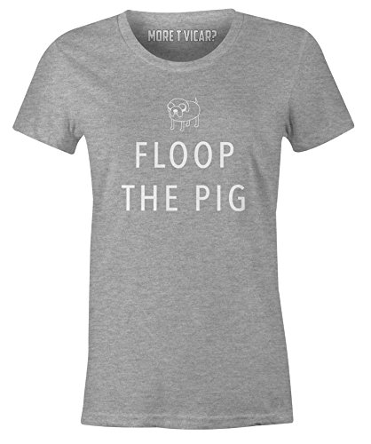 T-shirt slogan femme gris en taille Large à manches courtes