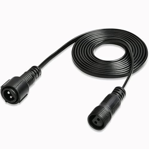 yowin Cable Alargador 10M Alargador Luces Navidad, IP65 Impermeable Alargador Exterior, Cable de Extensión a Prueba de Agua para Focos Solares, Luces de Jardín, Luces de Tira LED