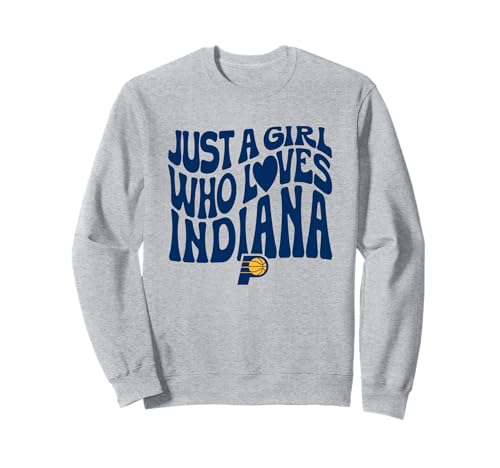 NBA Just A Girl Who Loves Indiana Pacers Wavy Logo Sweatshirt