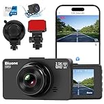Dash Cam Front and Rear Camera, WiFi Dash Camera for Cars with 64G Card, 2.5K Car Camera Dash Cam Front +1080P Rear Dashcams with Super Night Vision, Loop Recording, G-Sensor