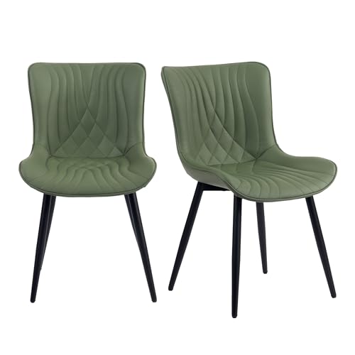 YOUTASTE Dining Chairs Set of 2 Upholstered Mid Century Modern