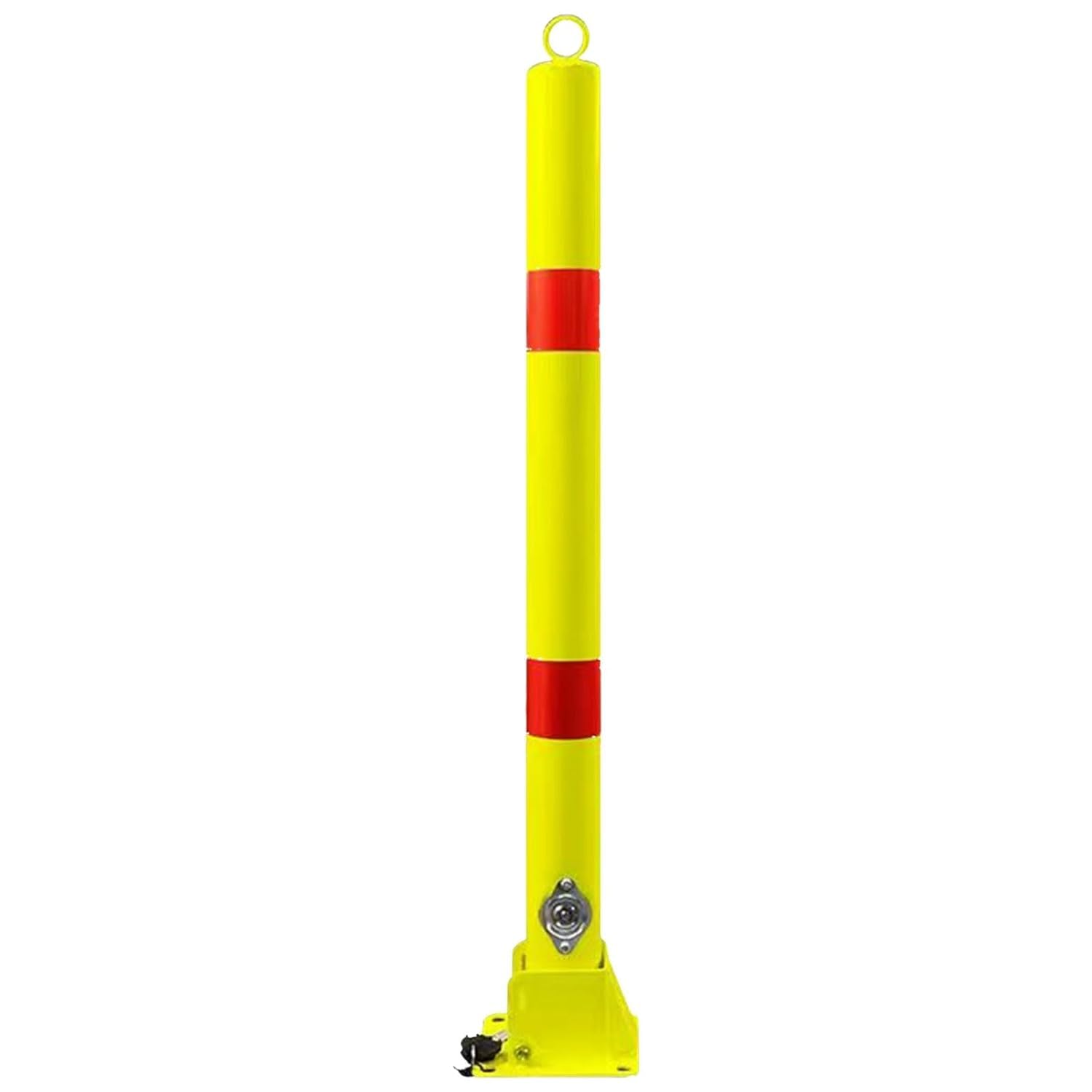 LWJSOCP Parking Barrier Bollard with Reflective Tape and Hanging Ring for Traffic and Construction Safety