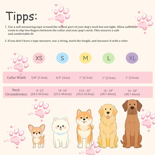 Collar para perro floral ligero ajustable talla S miniatura 6