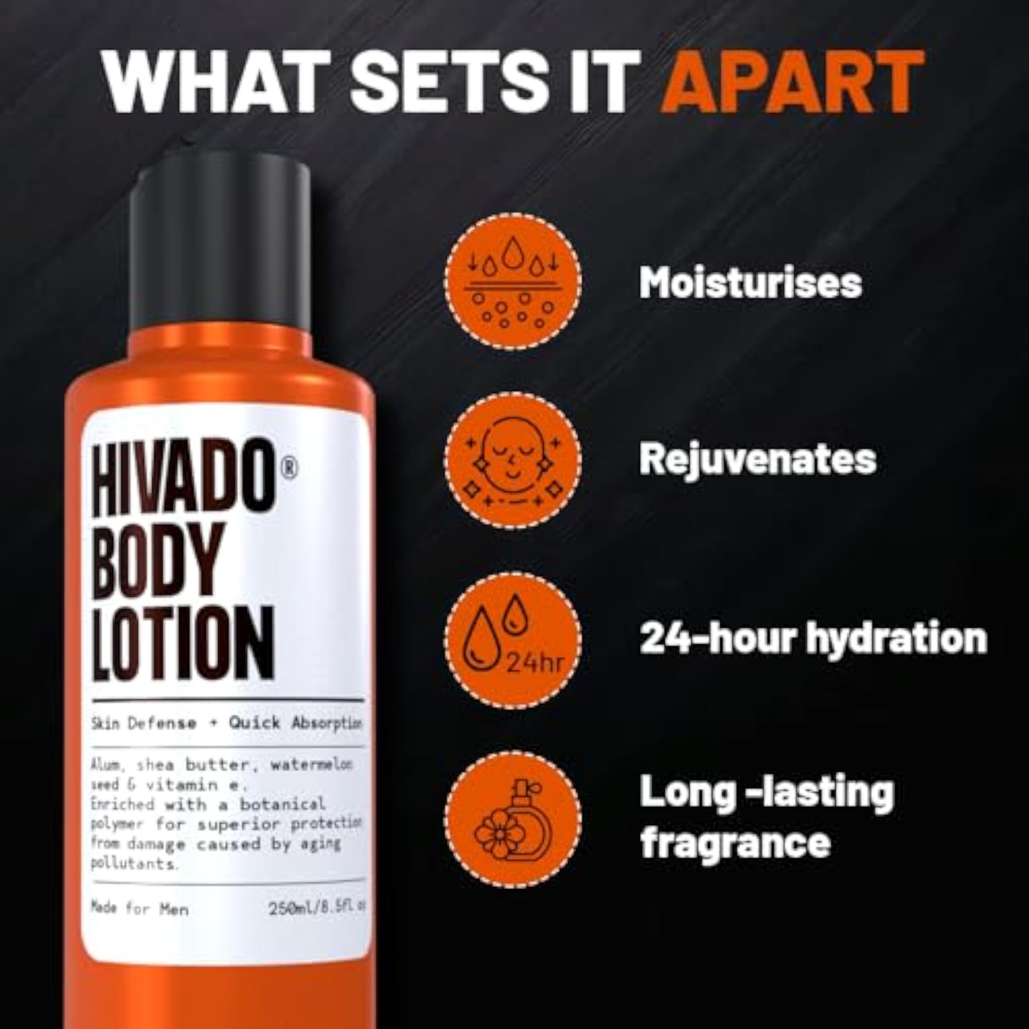 Men Body Lotion with Shea Butter & Watermelon Seed Oil