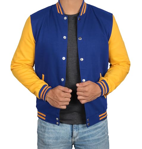Image of Decrum Varsity Jacket Men - Casual High School Baseball Letterman Style Mens Bomber Jackets