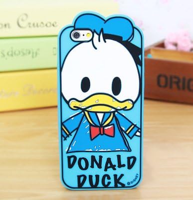 iPhone 6 Case ,3D Cute Cartoon Animal Graffiti Design Soft Silicone Gel Case Back Cover For iPhone 6 (4.7'') (Donald Duck)