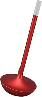 Lámpara de Mesa Inalámbrica, Lámpara de Escritorio LED Portátil Regulable Multiusos Tipo C con Forma de Vela Recargable para Mesita de Noche para Sala de Estar (rojo)