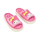 Bioworld My Melody 3D Character Face Art Women's Pink Open-Toed Slide Slippers -Medium