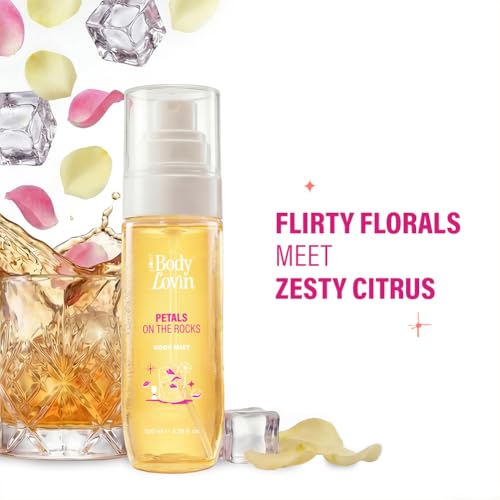 Image of Plum BodyLovin' Petals On The Rocks Body Mist | Flirty Florals Meet Zesty Citrus | Long-Lasting | Citrus Floral Fragrance | With Notes Of Bergamot, Mandarin & Patchouli | 100 ml
