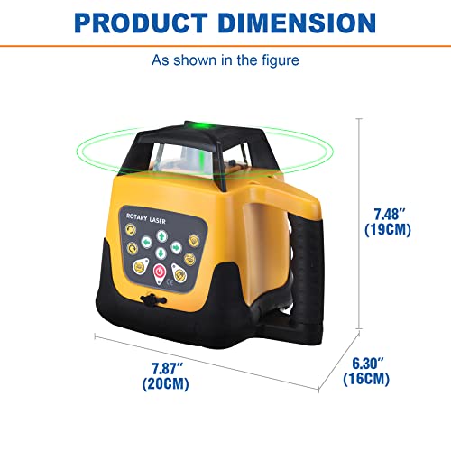 Iglobalbuy 1GY15-0004-G-US Automatic Self Leveling Green Rotary Laser Level 500M Range Kit With Surveying Tripod And Aluminum Grade Rod 16.4 Feet, Leveling Rotating Transit Laser Level Green Beam thumb #4