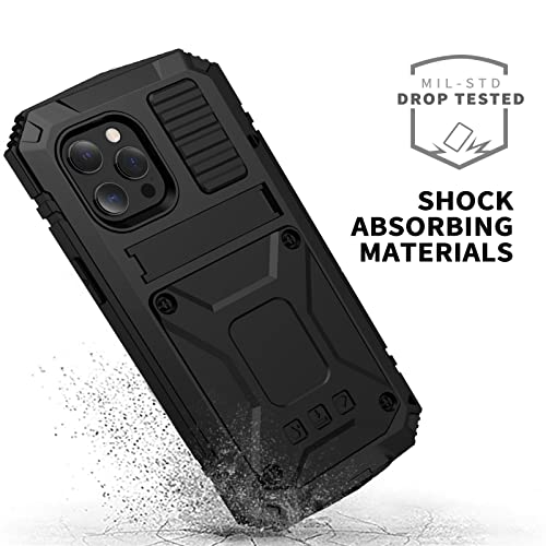 Coque en métal iPhone 13 robuste avec protecteur d'écran intégré