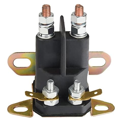 MaxLouder 4 Pole Starter Solenoid fit for Briggs & Stratton 5410K,Cub Cadet, Craftsman, Husqvarna 109946 MTD,Mower AM133094 AM138497, John Deere L100 L110 L118 L120 L130 Cover