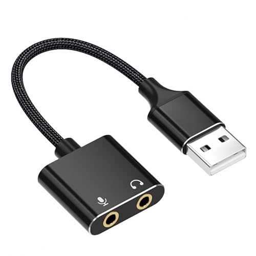 2 穴 USB サウンドカード アダプター ヘッドフォン & マイク用 P4 PC コンピューター & ラップトップ用の強化 USB 外部カード