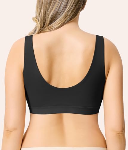 Image of BRABIC Front Closure Post Surgery Minimizer Bras for Women Full Coverage Surgical Wireless Comfort Everyday Bras