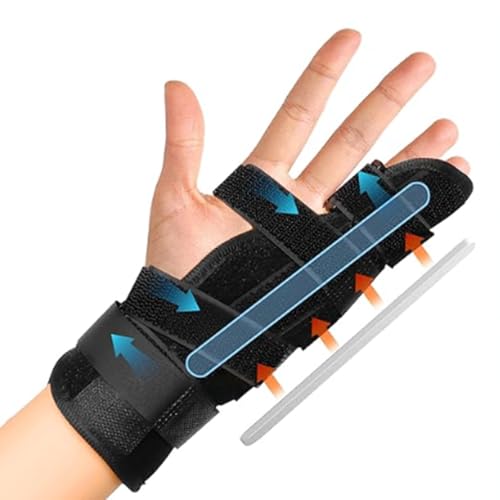 XFSRG Férula para Dedo Meñique y Anular Férula para el Dedo Metacarpiano Boxeador para Fractura de Artritis Tendinitis Ajustable para Ambas Manos (M)
