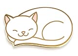 Pinsanity Cute Sleeping Cat Enamel Lapel Pin