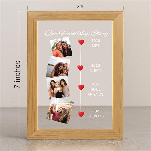 Image of Customized Acrylic Photo Frame Personalized Name, Photo Text | Premium Gift for Birthday AnniversaryGift for Couples HD Print with Name Picture | Unique Gift All Occasions (Customized Desgin 2)