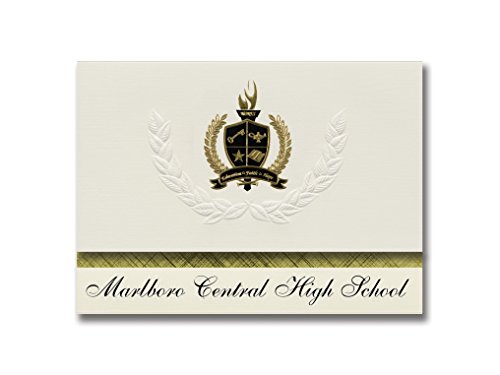 Blancos, Toy Signature Announcements Marlboro Central High School (Marlboro, NY) Anuncios de graduación, estilo presidencial, paquete Elite de 25 unidades con sello...
