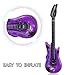 Assorted Color 36In Inflatable Guitar Toys for Kids Birthday Party, Karaoke Themed Rock and Roll Decor