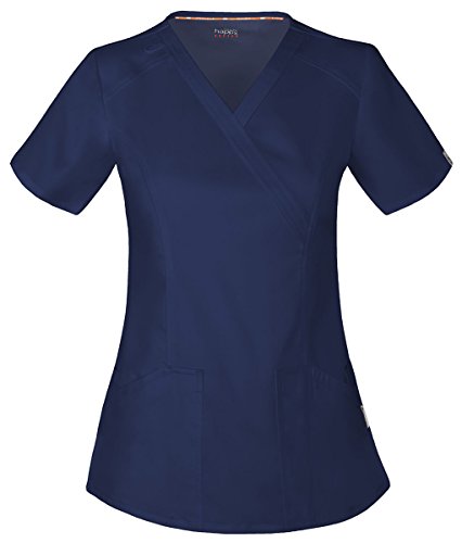 Code Happy Women's Cloud Nine Mock Wrap Top, Navy, 5X-Large