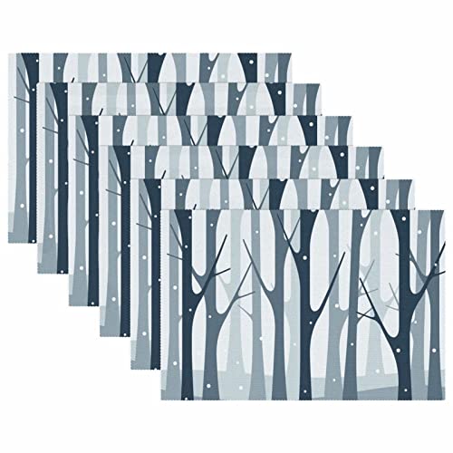 Set de table flocon de neige pour protéger les tables des plats chauds et rayures - 6