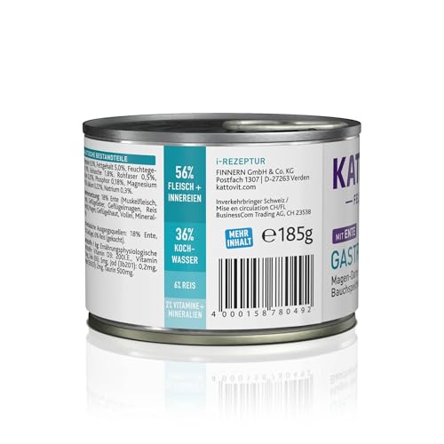 Kattovit Feline Diet Gastro Ente 12x185g